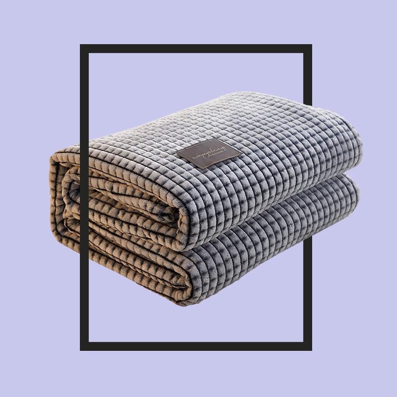 Korallfleece Kontors- och Soff-Tupplursfilt för Sommar och Luftkonditionering