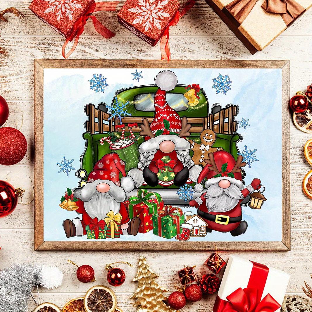 

DIY алмазная живопись три Санта-Клауса набор для вышивки крестом мозаика искусство алмазная живопись полный круг/квадратный алмаз украшение дома