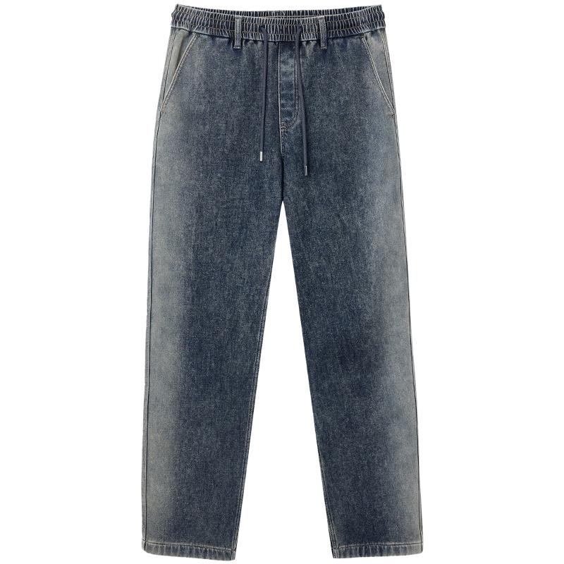 

Jack & Jones Men s Fleece-Lined Washed Gradient Loose Jeans W29/L30