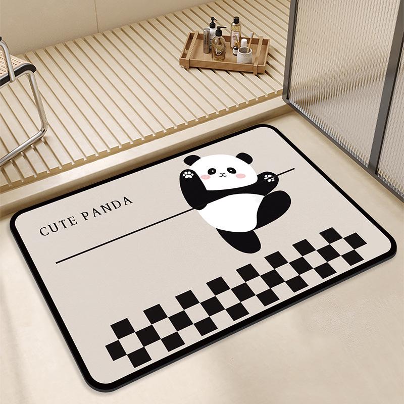 Diatom Mud Bathroom Floor Mat - Soft, Anti-Slip, Quick-Drying, Water-Absorbent Mat for Shower, Toilet, or Doorway.