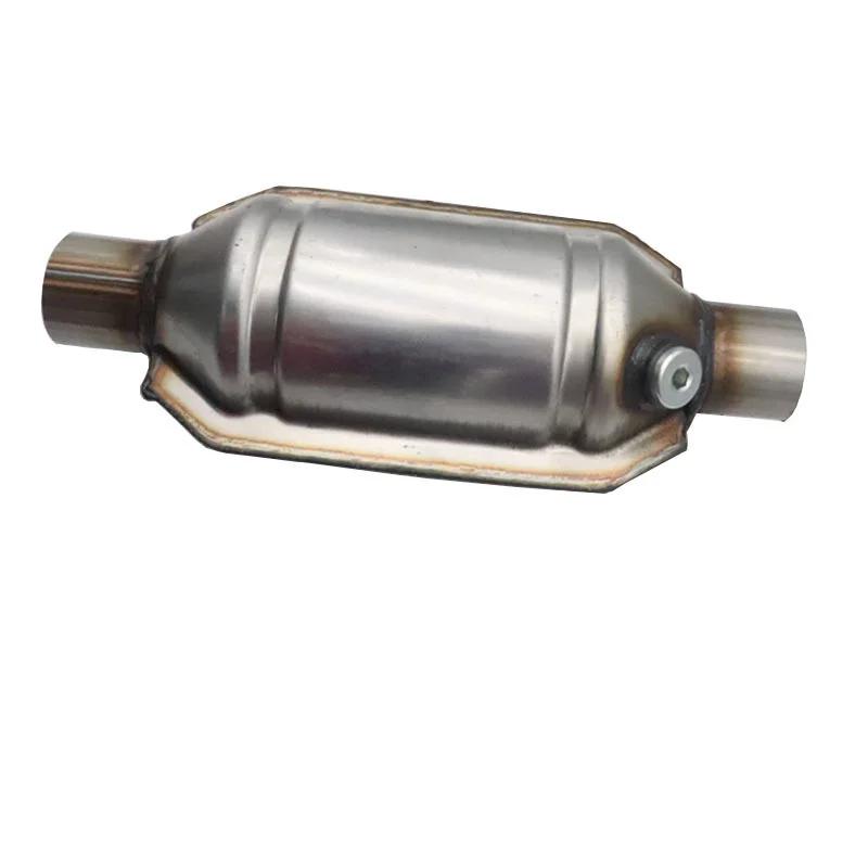 

2-дюймовый универсальный каталитический нейтрализатор на впуске/выпуске, 400 ячеек, высокая производительность, с портом O2 и теплозащитным экраном, автомобильная нержавеющая сталь 53004 серебряный