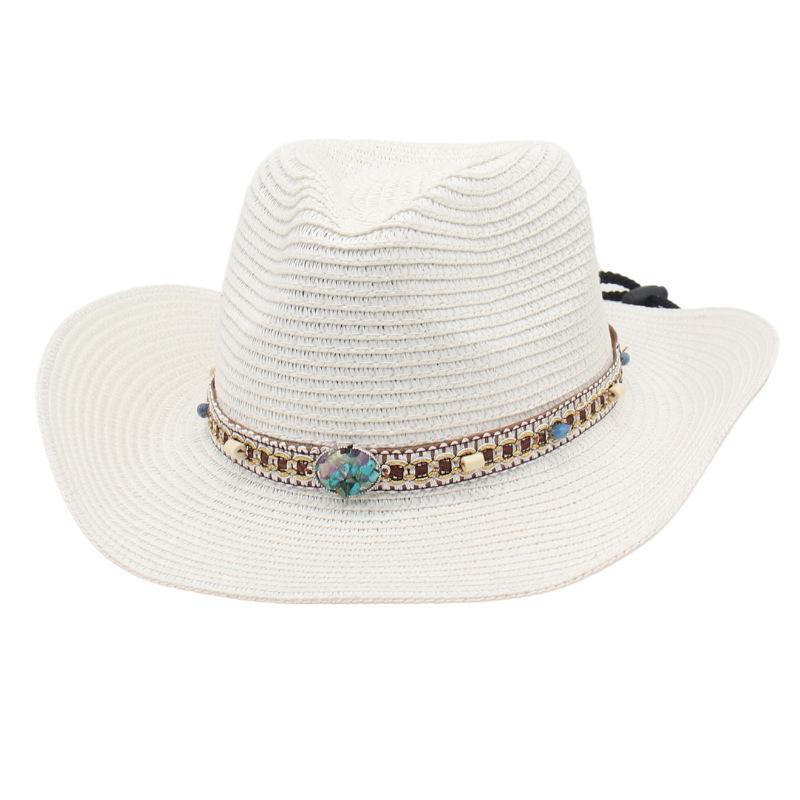 Peach Heart Top Denim Sunscreen Sunshade European And American Big Edge Warped Edge Breathable Top Hat Simple Outdoor Hard Styling Straw Hat