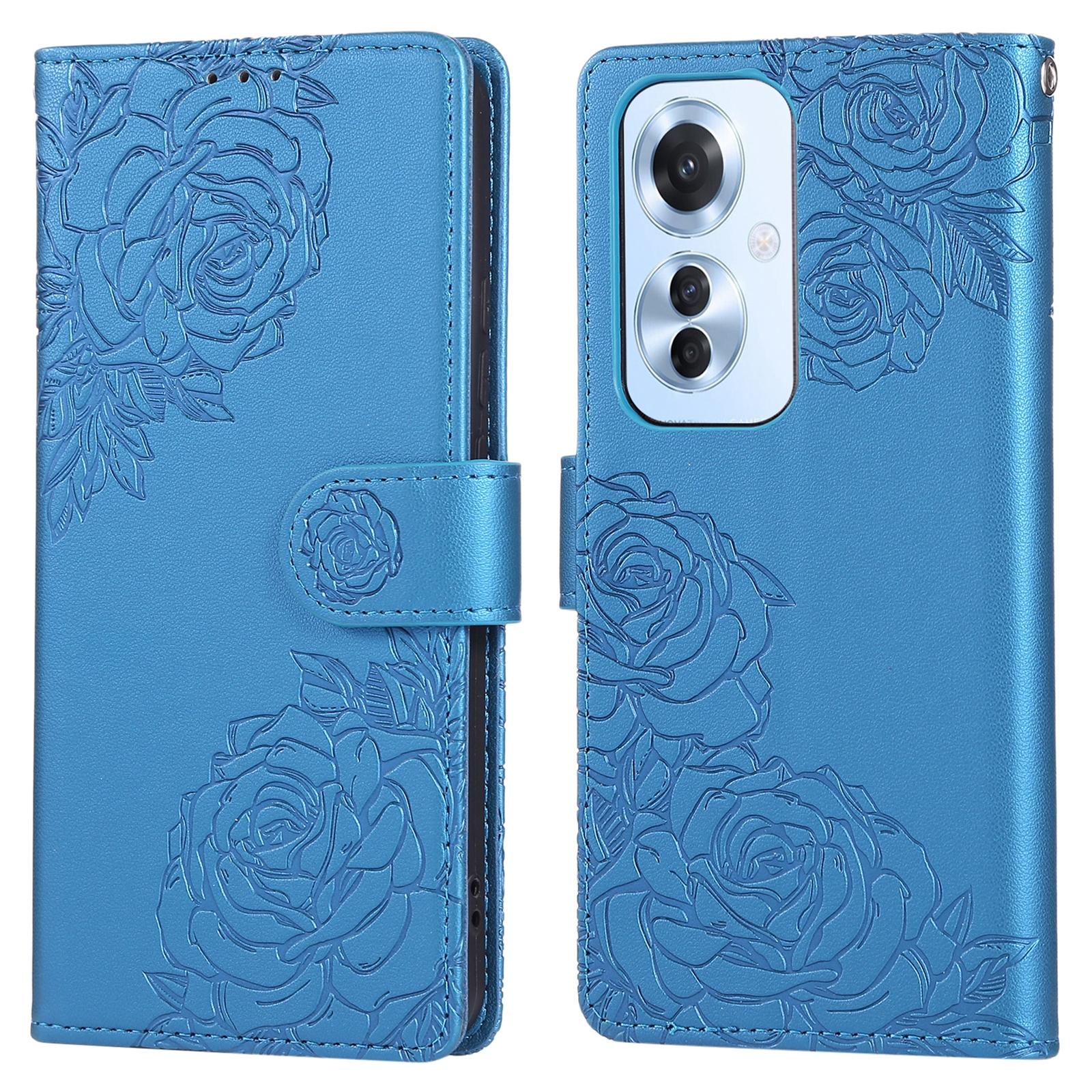

For Oppo Reno11 F 5G/F25 Pro 5G Case Rose Flower PU Leather Wallet Phone Cover with 3 Card Slots D