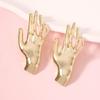 Palms Hand Shaped Stud Earrings Simple Unique Ear Stud Temperament Jewelry Gift