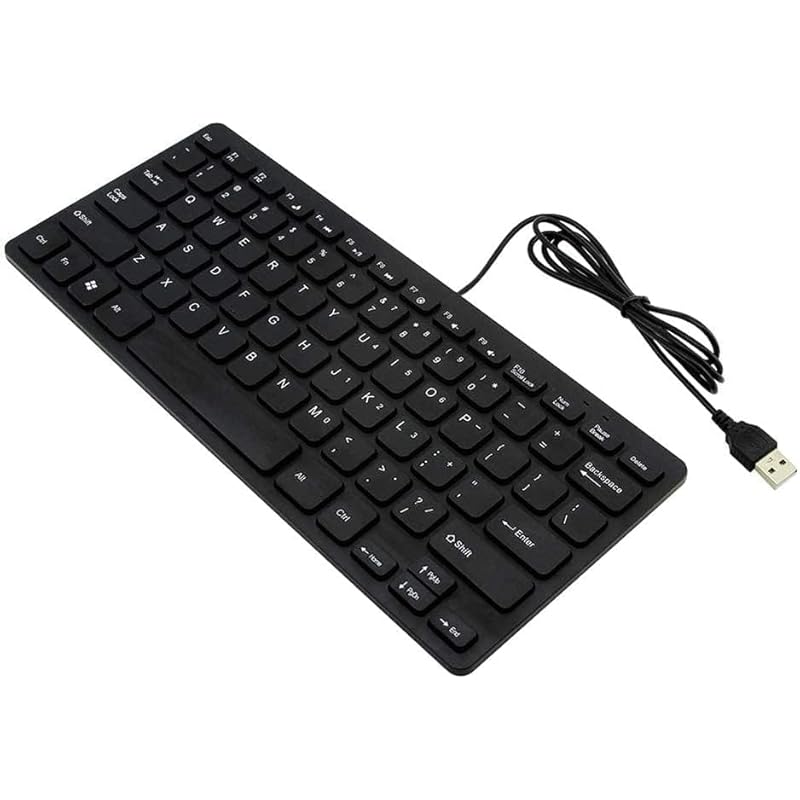 

[Karokak] usb wired keyboard computer keyboard PC laptop computer wired computer MAC US keyboard mini Thin 78 keys English sequence made of plastic