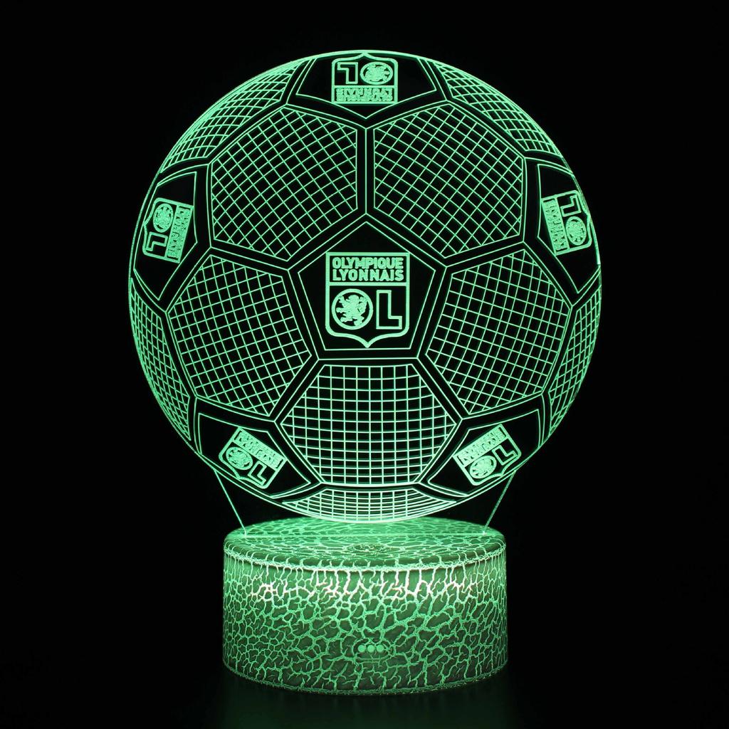 Five Major Leagues Football Club Team Standard 3D Night Light LED Colorful Touch Remote Control Night Light