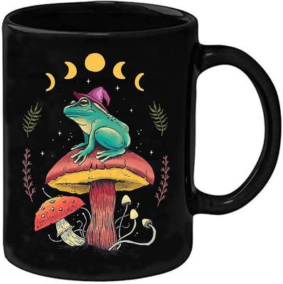 Frog Wizard Mushroom On Frog Wizard Ceramic Coffee Mug Tea Cup
