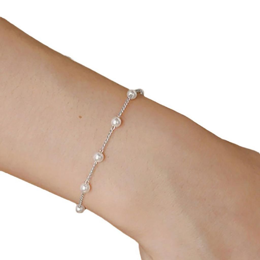Simple Elegant Simulated Zircon Bracelet Beads Chain for Womens Goth Chain On The Hand Charm Zircon New Style Creative Bracelet