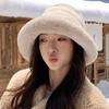Hat Women's Fashion Bucket Hat Autumn and Winter Velvet Warm Ear Protector Cap for Women Winter, Winter Clothes for Women, Hat