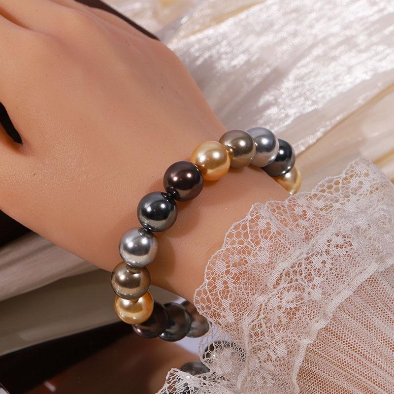 Retro Pearl Bracelet - 12mm Round Beads Women's Luxury Fashion Accessory