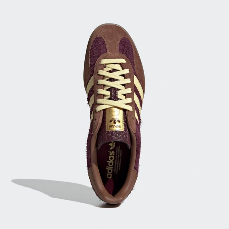 Adidas Gazelle Indoor   Maroon  Yellow Ji0324