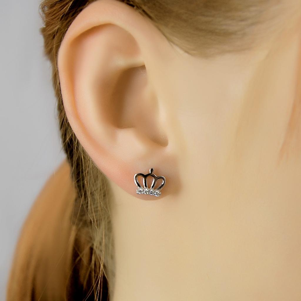 Серебряные серьги с фианитами (1913666)