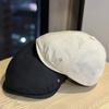 Korean-style Cotton Cap, Simple Solid Color Versatile Newsboy Hat, Spring-summer Vintage Temperament Duckbill Cap, Artist Hat for Women