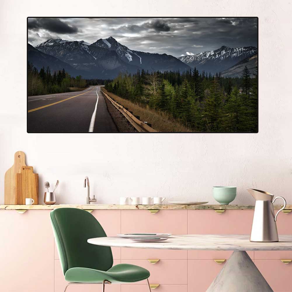 Landscape oil painting mountain forest road art canvas painting living room corridor office home decoration mural No Frame