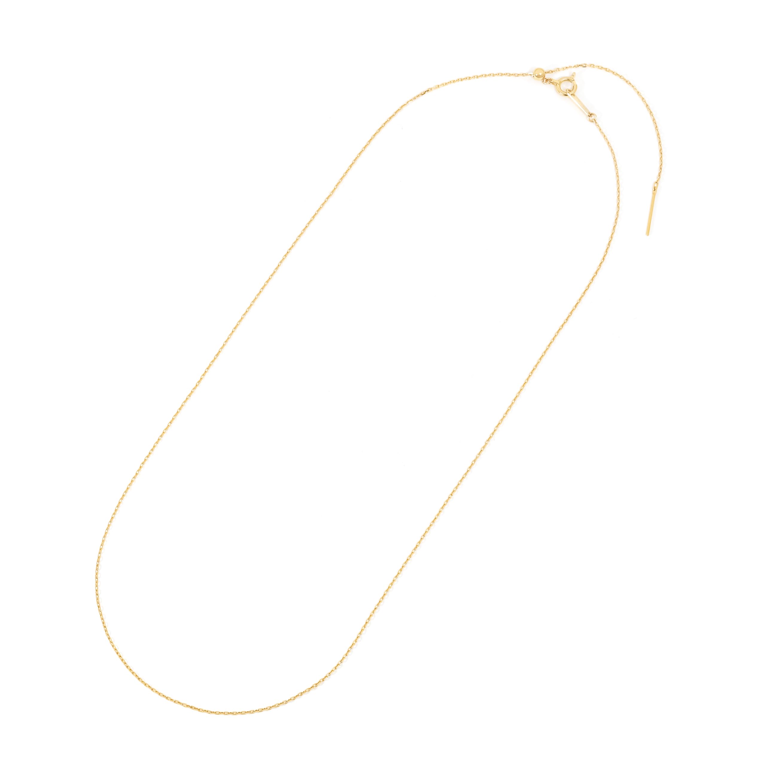

K18 Cut Azuki Certified Width 45cm Slide Pin Necklace Chain 18K Made in Japan [Fairy Cullet] 0.9mm Approx. 1.4g