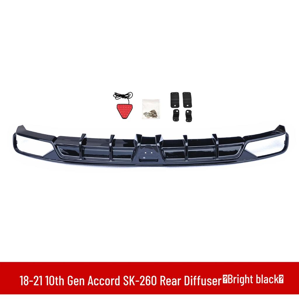 18-21 Accord Inspire SK-260 Kit: Front Lip, Rear Spoiler, Side Skirts, Rear Diffuser.
