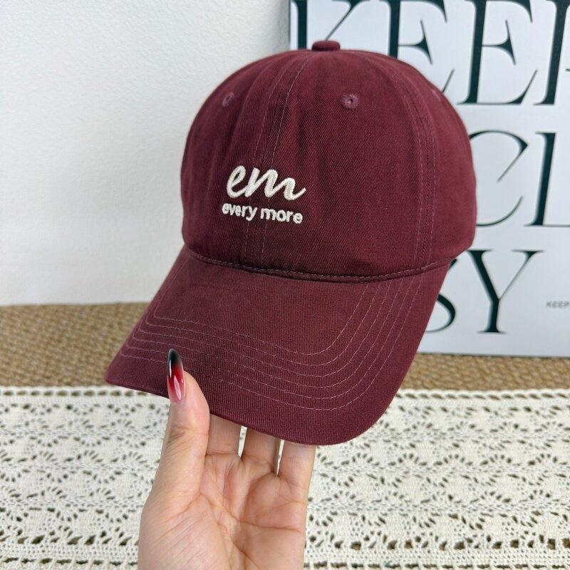 Fashion Hat New Embroidered Alphabet Baseball Cap Spring and Autumn Men's Korean Soft Top Cap Women's Outdoor Casual Versatile Sun Hat