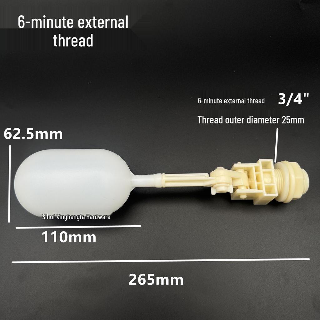 Automatic Shut-off Evaporative Cooler Float Valve: 4 & 6 Point Plastic Water Filler for Water/Ice Tanks