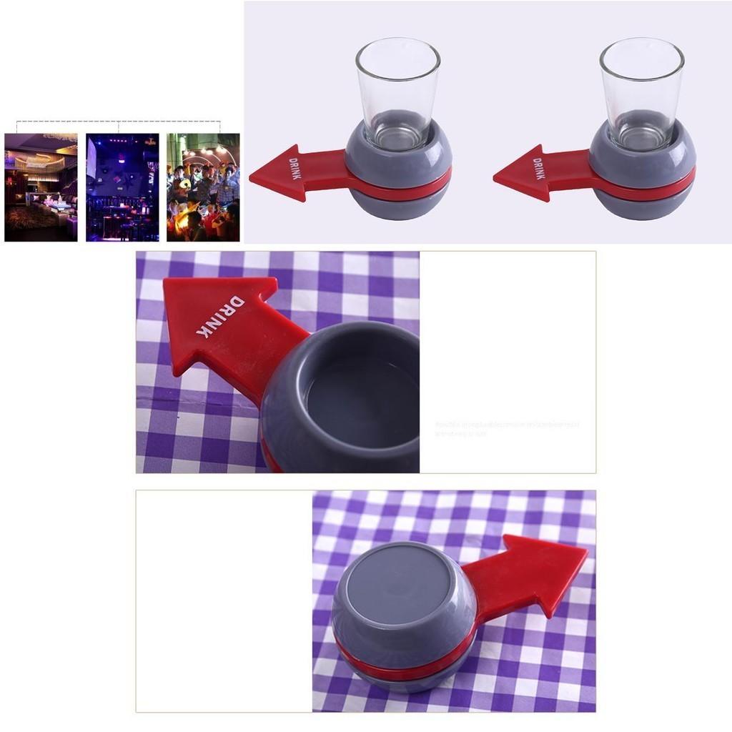 Spin The Shot Novelty Drinking Game Featuring A Fun Spinning Arrow Shot Glass