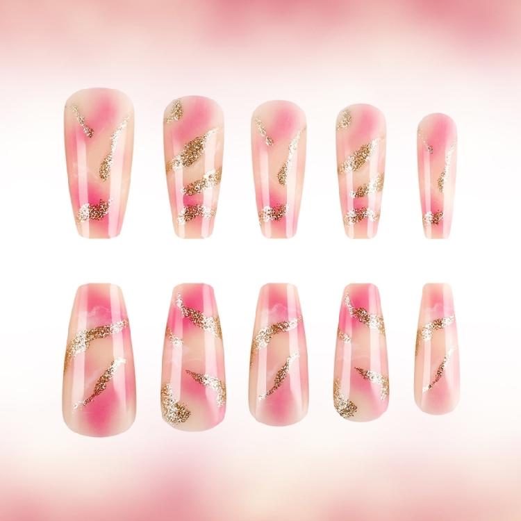 Coffin French Tips Fake Nail Glues On Nail Stick On Nail Press On Nail Artificial False Nail for Womens and Girls