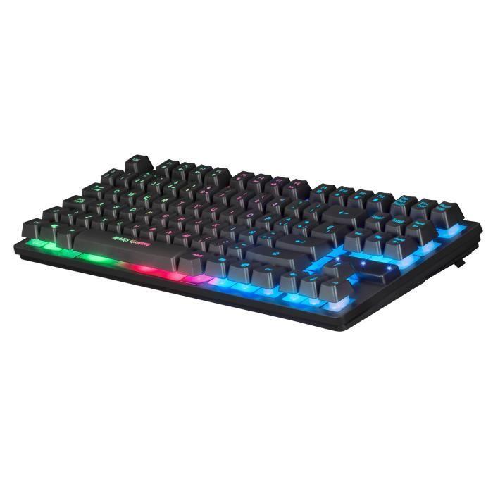 Pack Clavier Souris RGB Gamer - Mars Gaming - MCPTKL - TKL - Noir - Éclairage RGB Breathing & Flow