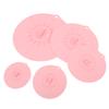 Silicone Lid Set Heat Resistant Reusable Microwave Splatter Cover Food Suction Lid for Bowls Pots Pans 5pcs