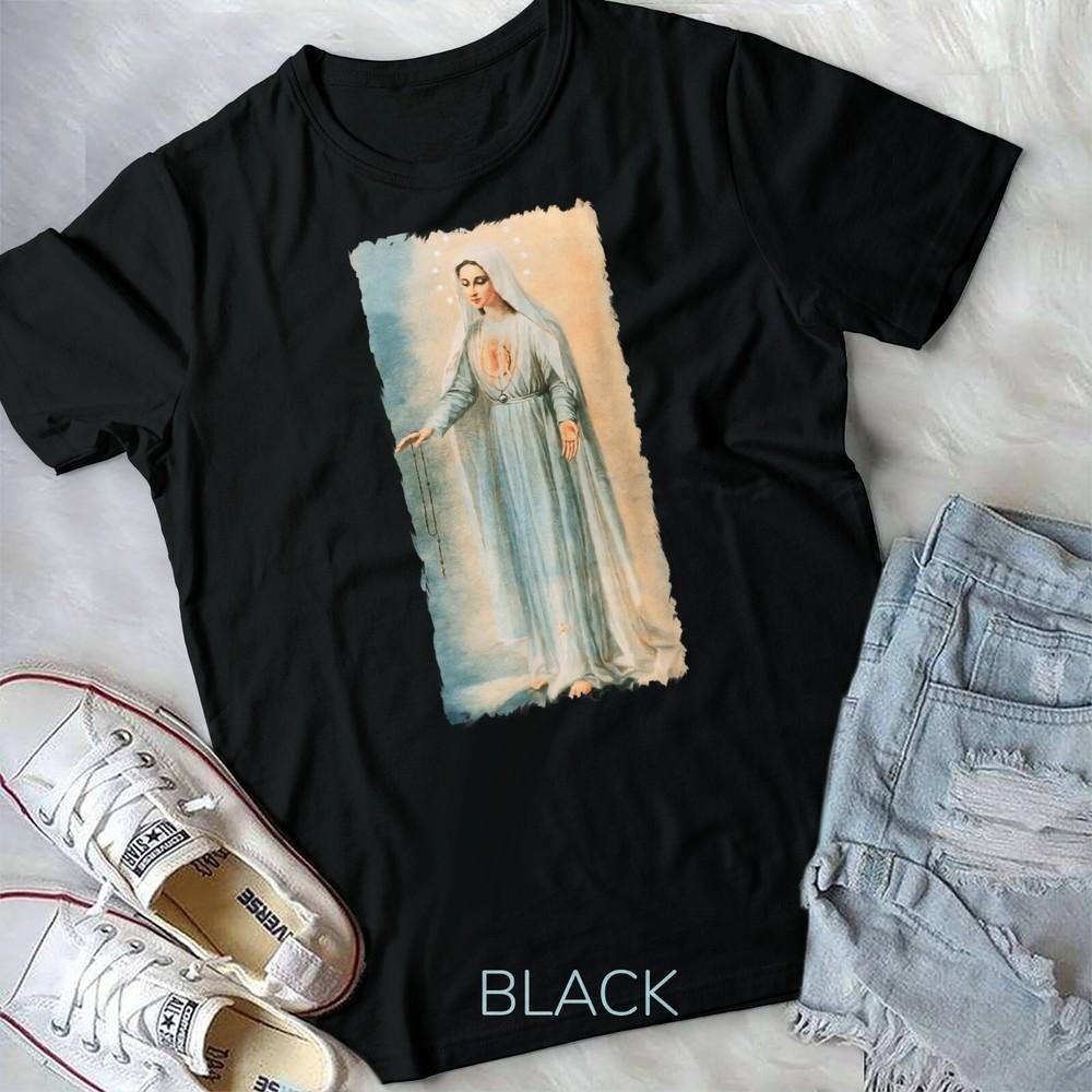 Our Lady Of Fatima Virgin Mary Catholic Painting TShirt Irish Unisex TShirt S