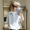 Striped Shirt men Japanese Casual Oversize Trend Black Unisex gothic Short Sleeved Blouses