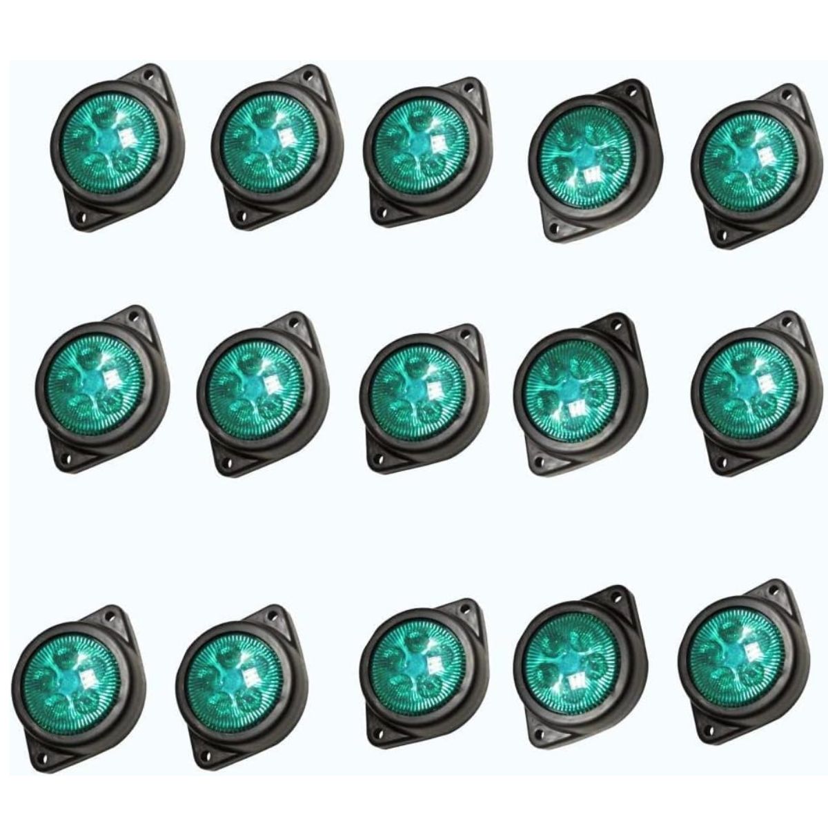 

APSMOTIV LED Outline marker Lights trailer fot truck 24V Clearance for Truck chicken lights for semi trucks cargo Universal Fit, Green, 15-Pack зелений