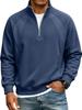 Men's Half Zip Sweatshirt Stand Collar Relaxed Fit Casual Pullover for Autumn Winter