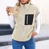 Women's Fashionable Fleece Vest, Warm And Casual Loose-fitting Fleece Jacket