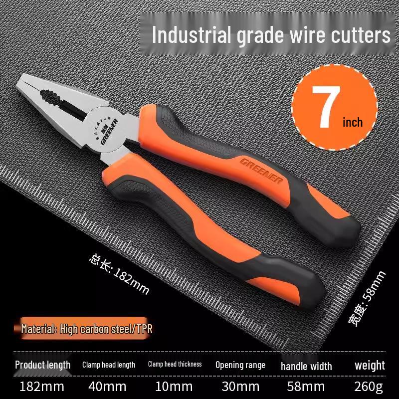 Green Forest 8-Inch Multi-Function Wire Cutters & Pliers – Industrial-Grade Hand Tool for Electricians