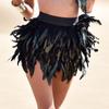 Vintage Gothic Feather Shawl Cape with Shoulder Wing Necklace for Women