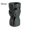 Modern Living Room Table Centerpiece Couple Embracing Abstract Vase, Matte Black Decorative Sculpture, Style Romantic Home Atmosphere Ornament