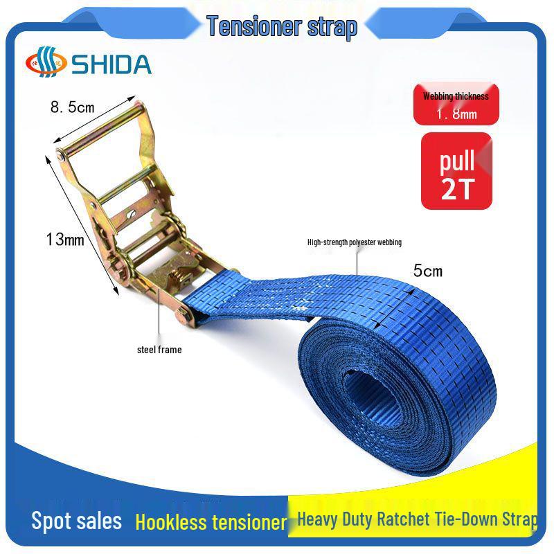 High-Strength Polyester Ratchet Cargo Straps for Packaging and Tensioning