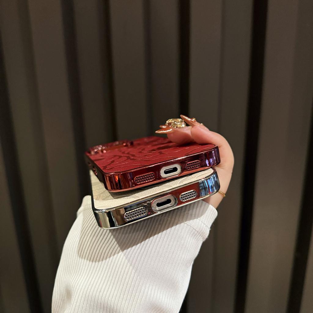 High-End Galvanisierte Kamelie für Apple 16pro Neue Handyhülle für IPhone13 Einfache Schutzhülle