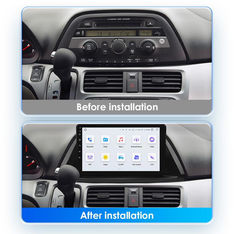 Hizpo Stereo 4G-LTE Carplay Android Auto per Honda Odyssey 2005 - 2010 Autoradio Lettore Multimediale Navigazione Stereo Schermo Intelligente DSP 5G WIFI