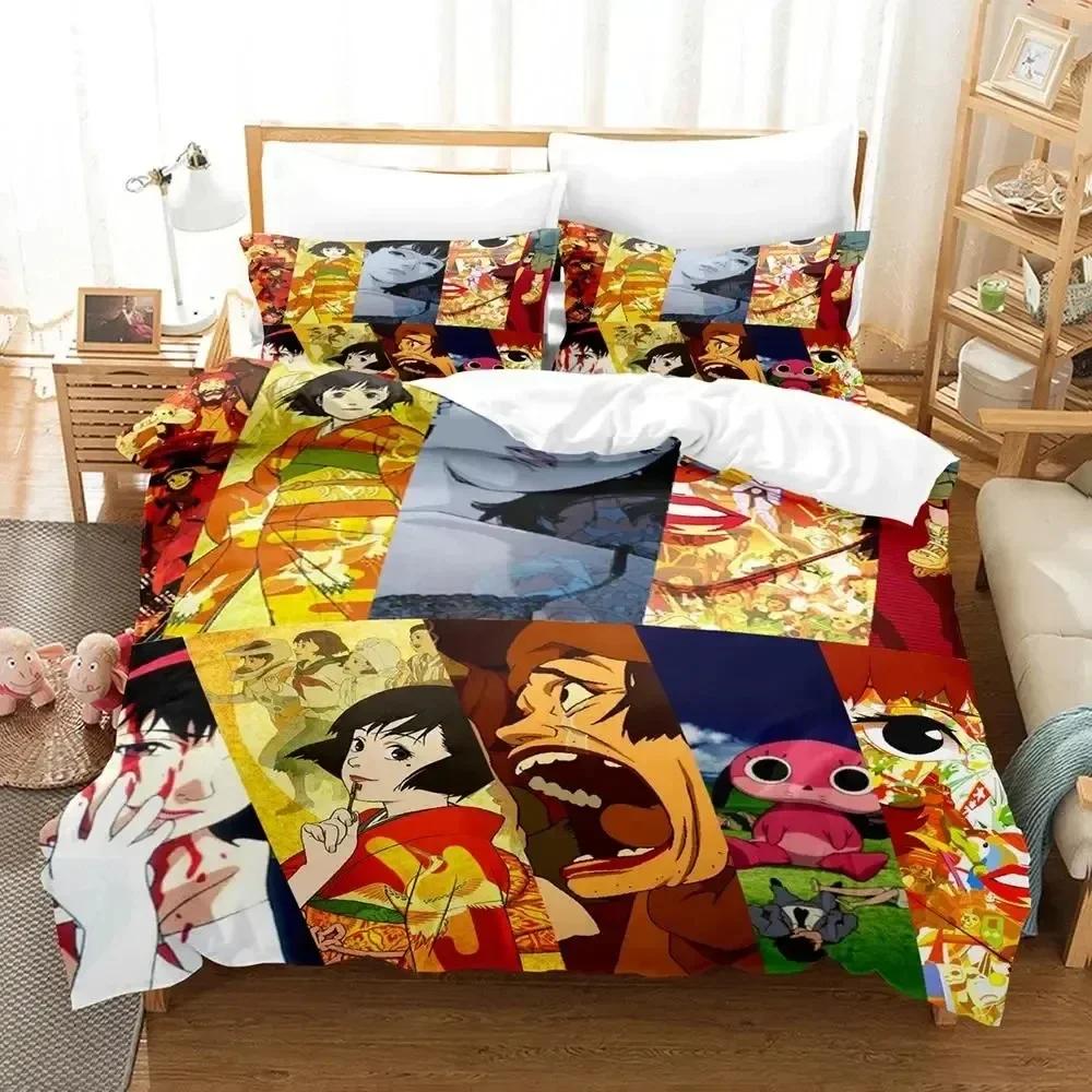 3D Anime Art of Satoshi Kon Bedding Set Duvet Cover Bed Set Quilt Cover Pillowcase Comforter King Queen Size Boys Adult