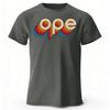 Retro Rainbow Gradient Ope Letter Print Mens Pure Cotton Short Sleeved Comfortable Fashionable Soft Loose Sports Tshirt Top