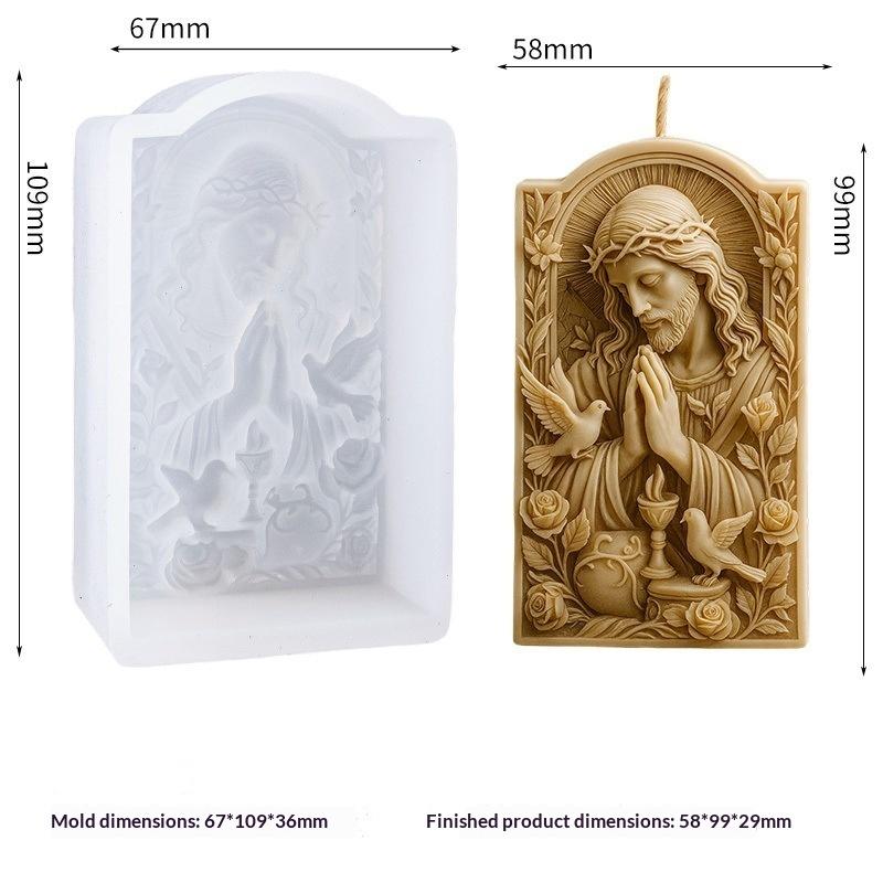 Silicone Resin Casting Molds Cute Mary Girl Shape Easy Demold Food Grade for DIY Candle Chocolate Fondant Craft Making