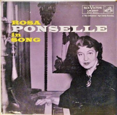 LP Record ROSA PONSELLE - Rosa Ponselle In Song LM2047 RCA Victor Red  1957 US Classical Used