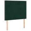 Vidaxl Letto Continentale Con Materasso E LED Verde Velluto 100X200Cm