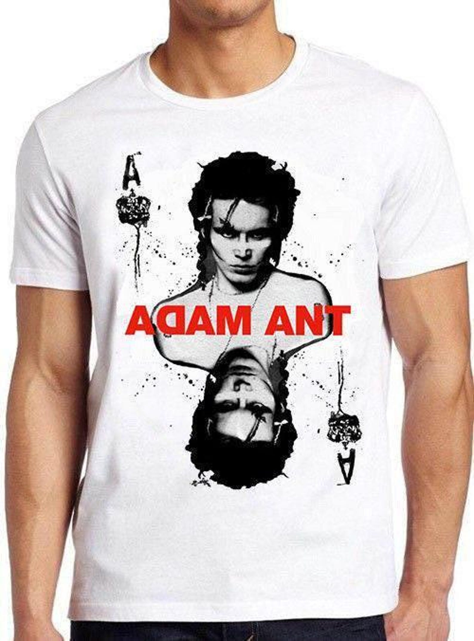 Ace of Ants Adam Ant Playing Card Joker Best Seller T Shirt B2691 70s Music New Wave Retro Cool Top Tee XL