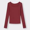GU by Uniqlo Stretch Ribbed U Neck Tee  12 qUarter Sleeve   Warm 