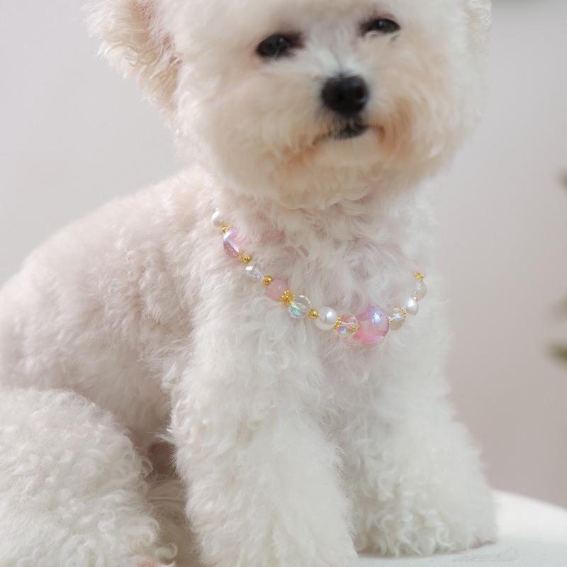 

Pet Supplies Dog Cat Necklace Accessories Pet Accessories Gypsy Crystal Pearl Necklace