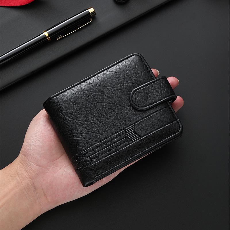 Men's Leather Zipper Wallet: Large Capacity Card Holder with Coin Purse