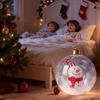 60cm Light Up Inflatable Christmas Balls Ornaments,PVC Inflatable Christmas Decorations Ball with LED Light