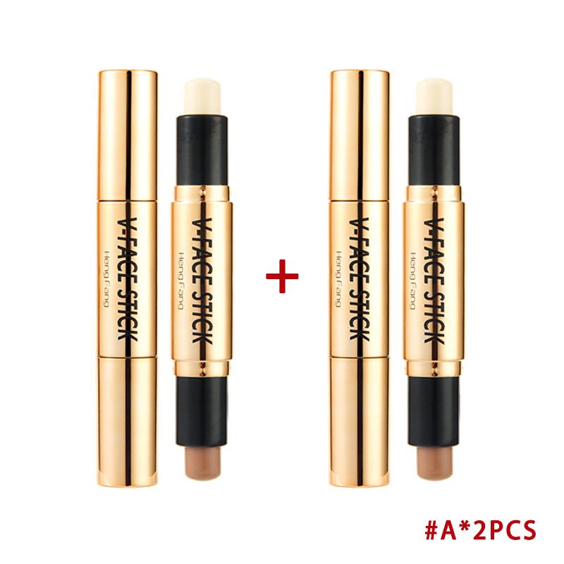 Doppelkopf 2 IN 1 Concealer Highlight Shadow Face Contouring 3D Makeup Contour Corrective Pen