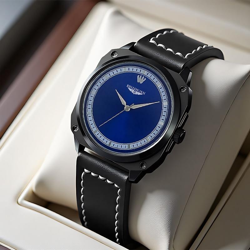 

Мужские часы JYL Бизнес Водонепроницаемые Кросс-бордер Кожаный ремешок [Men s Black Leather] китайский красный