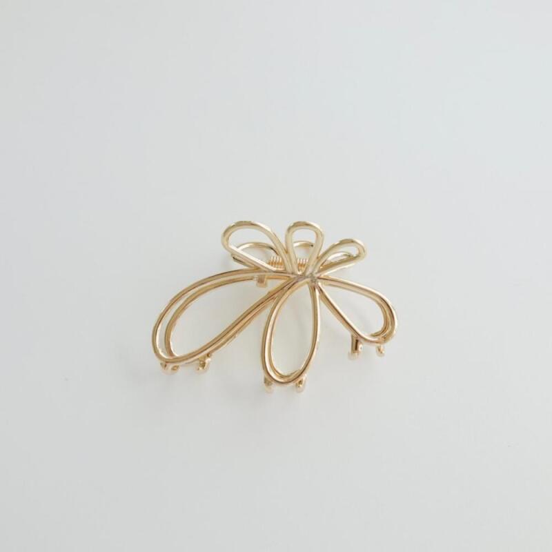 Linlever Thin Round Women s Silver Minimal Knot Hair Clip gold